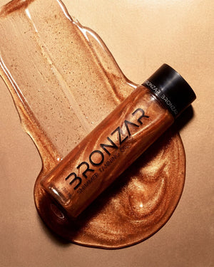 Bronzar Tanning Oil with Shimmer 250ml | Natural Bronzing & Glow Body Oil | Complimentary Holographic Gift Bag